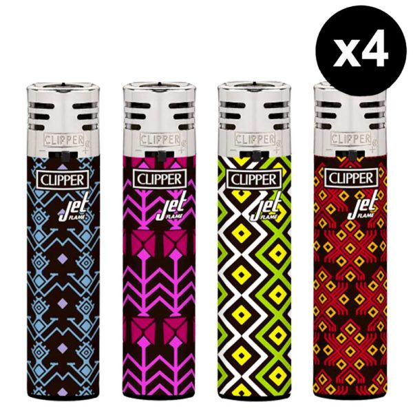 briquet clipper jet flame ethnic art