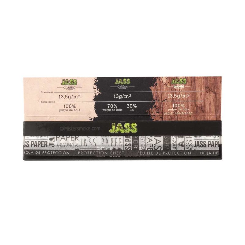 Papier Non Blanchi Feuilles à Rouler JASS Brown - 50 Feuilles Naturelles Non Blanchies - Brûlure Lente Et Uniforme - Sans Tabac Ni Nicotine Feuilles Slim Encollage Naturel