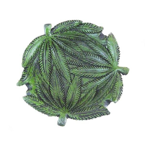 cendrier résine green leaf