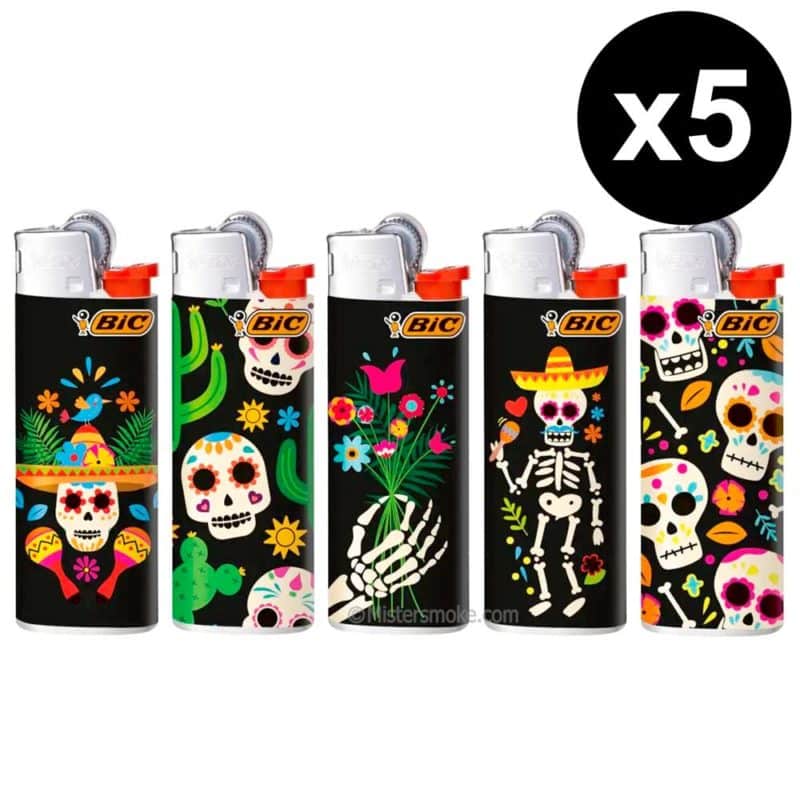briquet bic mini skulls