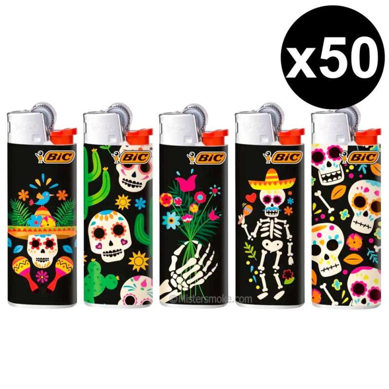 briquet bic mini skulls