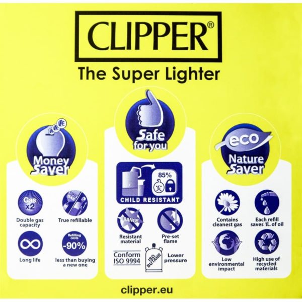 CLIPPER Briquet Pas Cher Translucide x48