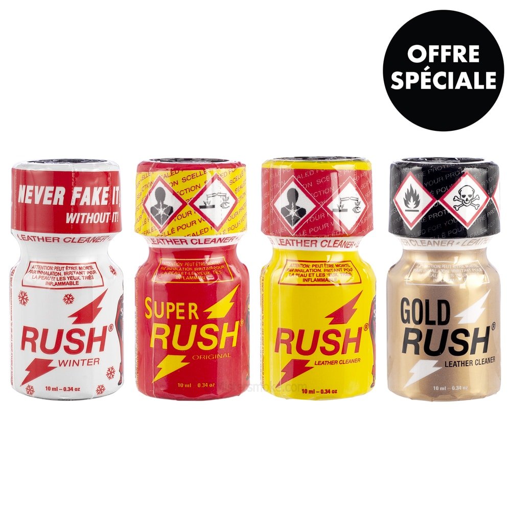 Pack Poppers RUSH - Set of 6 bottles of cheap poppers