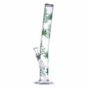 bang en verre green leaf design 46 cm