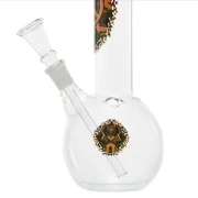 détail du mini bang en verre peace and love - douille et plongeur amovible