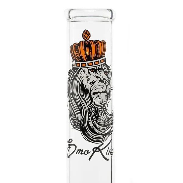 bang en verre smoking avec lion couronne - détail logo dessin
