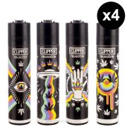 Feuerzeug Clipper rainbow psychedelisch
