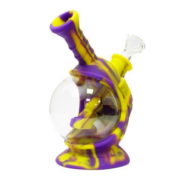 bang verre et silicone yellow purple astronaute