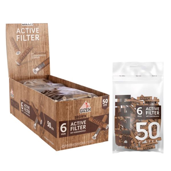 Lot de 10 sachets de filtres Gizeh brown