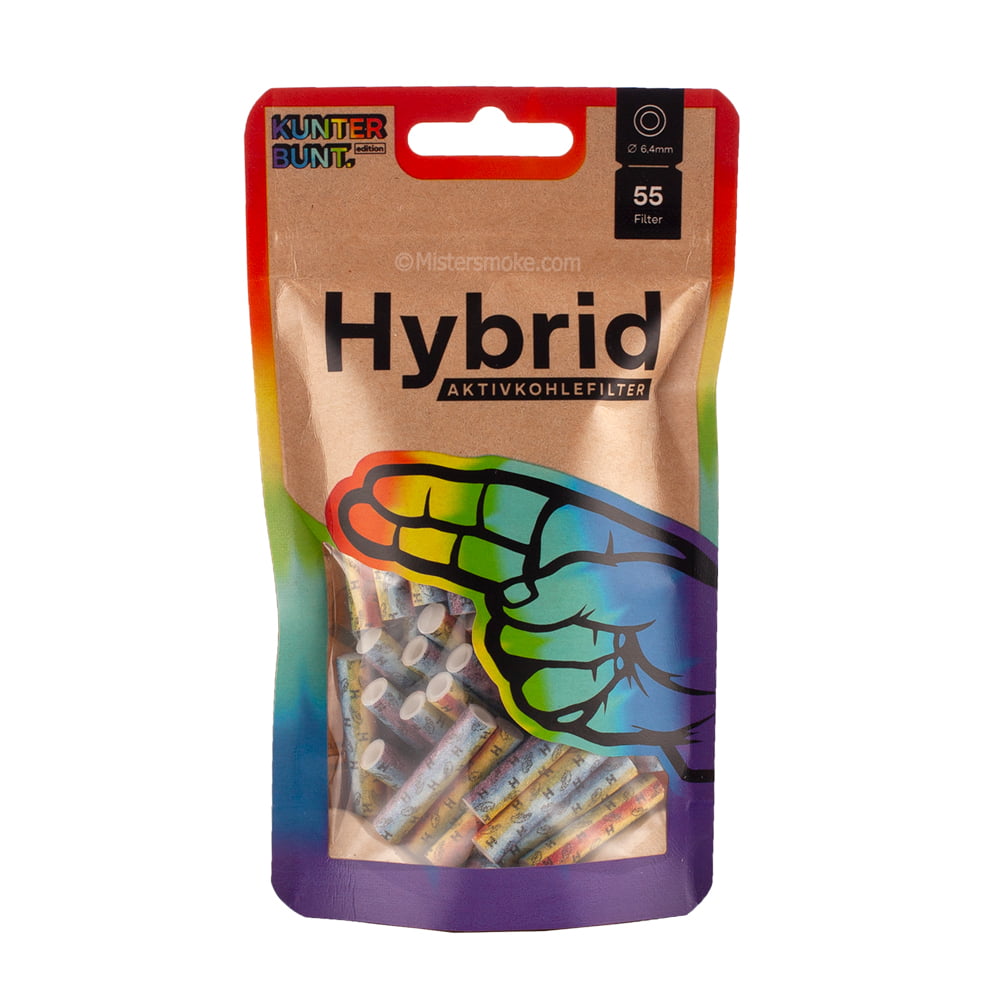 Filtres Hybrid cellulose/charcoal Rainbow - Filtres - Mistersmoke