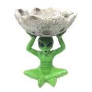 decorative ashtray with resin alien