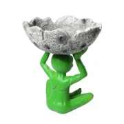 Cendrier original en résine avec alien marrant