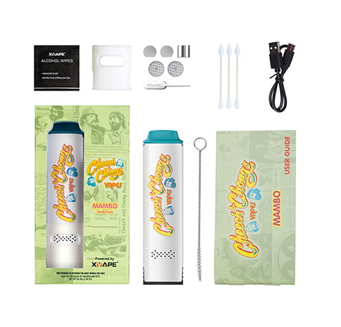 détails du pack vaporisateur herbe et résine xvape mambo cheech and chong's