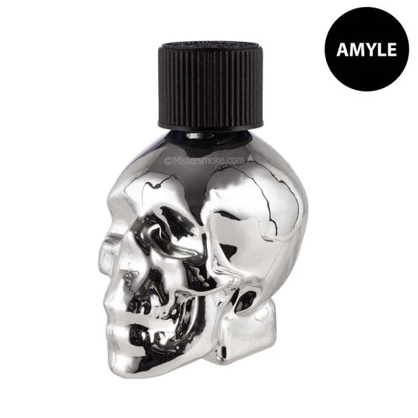 poppers tête de mort silver - amyl - flacon 25 ml