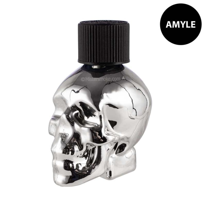 poppers tête de mort silver - amyl - flacon 25 ml