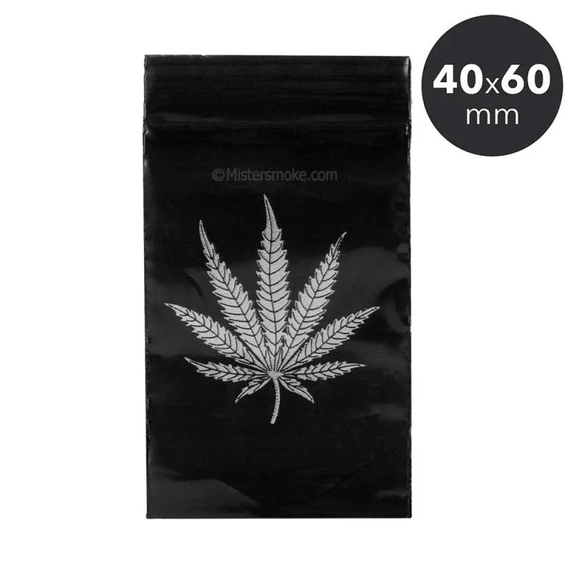 sachet zip opaque feuille de chanvre