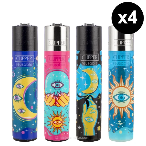 Set von 4 Feuerzeugen Clipper Tarot