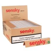 Feuilles slim non blanchies pas chères. Format de gros - Boite de 50 carnets de feuilles à rouler slim longues moins nocif, sans chlore ni additifs.