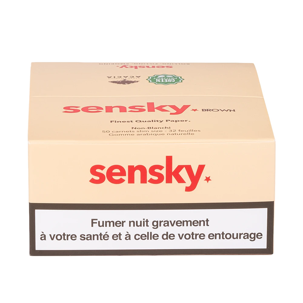 Feuilles à rouler slim Sensky brown - Boite de 50 carnets – Image 4