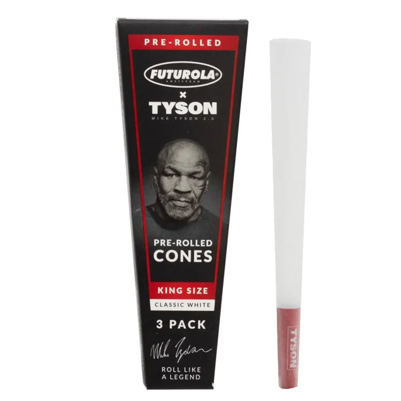 Cône pré-roulé King Size Futurola x Mike Tyson - Pack de 3 cônes