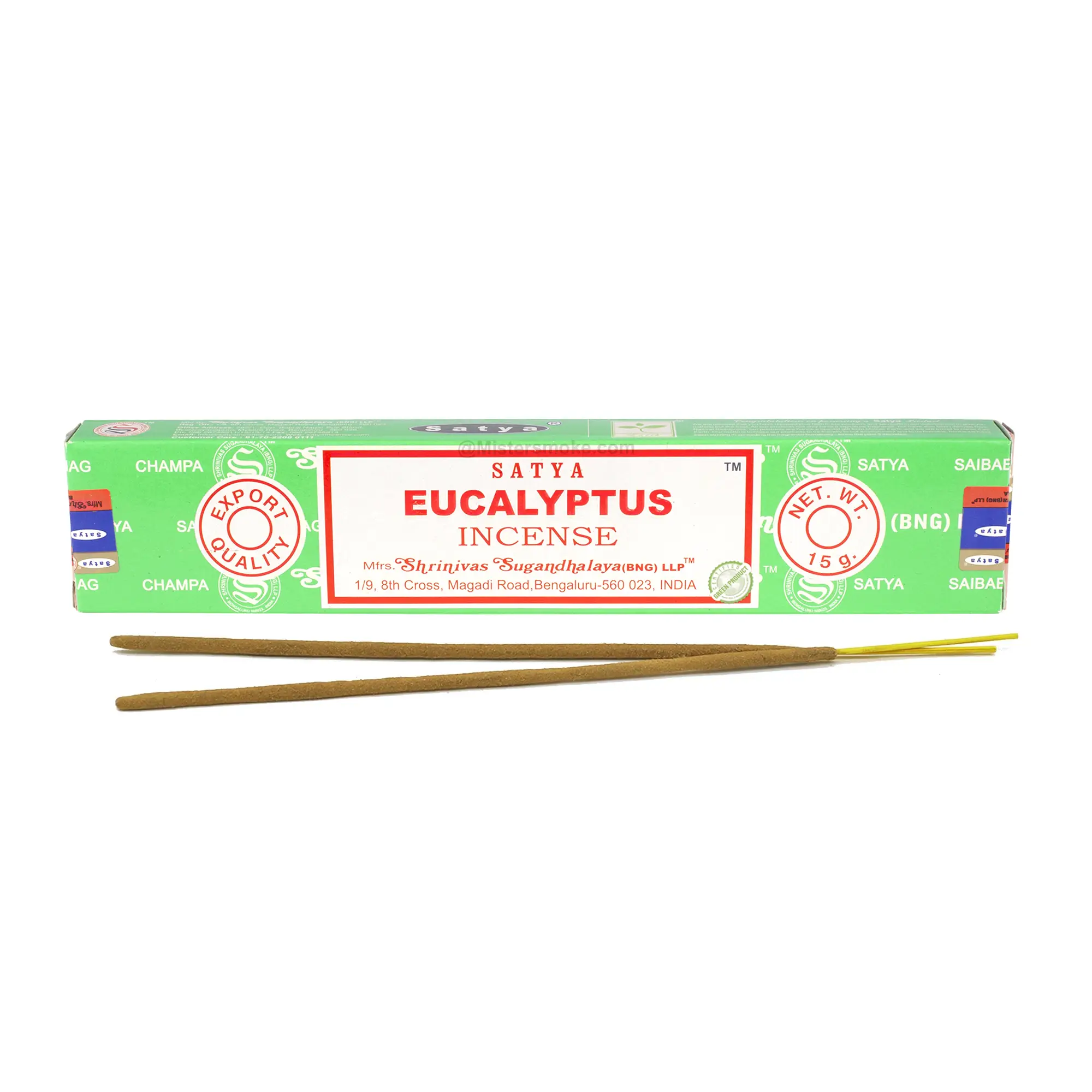 Encens naturel Satya 15g - Eucalyptus- Encens - Mistersmoke