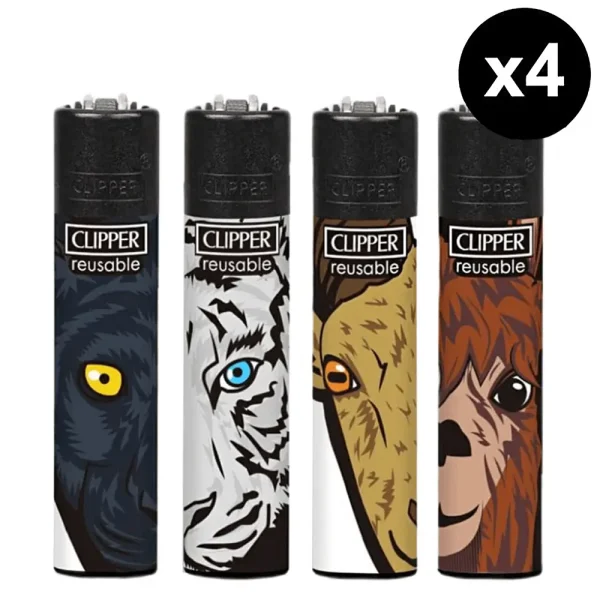 briquet Clipper hey there en lot de 4