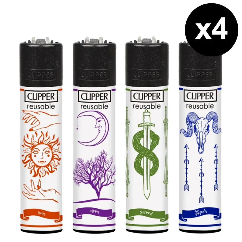 Briquet rechargeable Clipper x4 - Flower and Nature - Mistersmoke