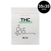 sachet zip plastique à motif molécule THC