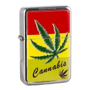 briquet métal canna rasta