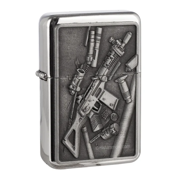 metal lighter gasoline machine gun relief