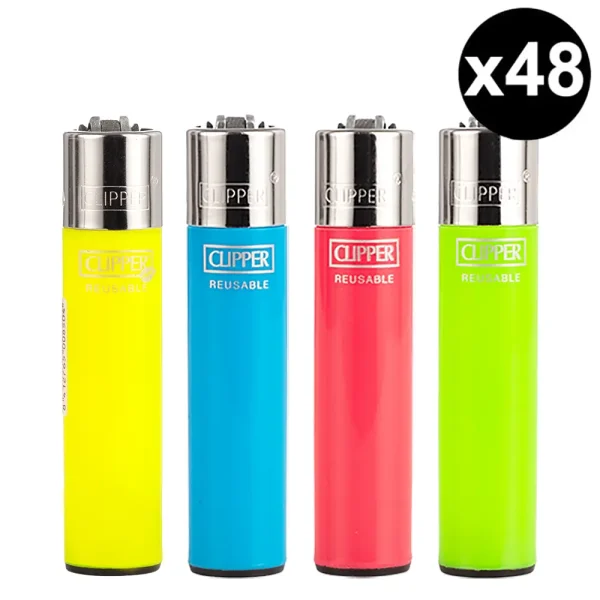 clipper feuerzeug solid fluo im display kaufen