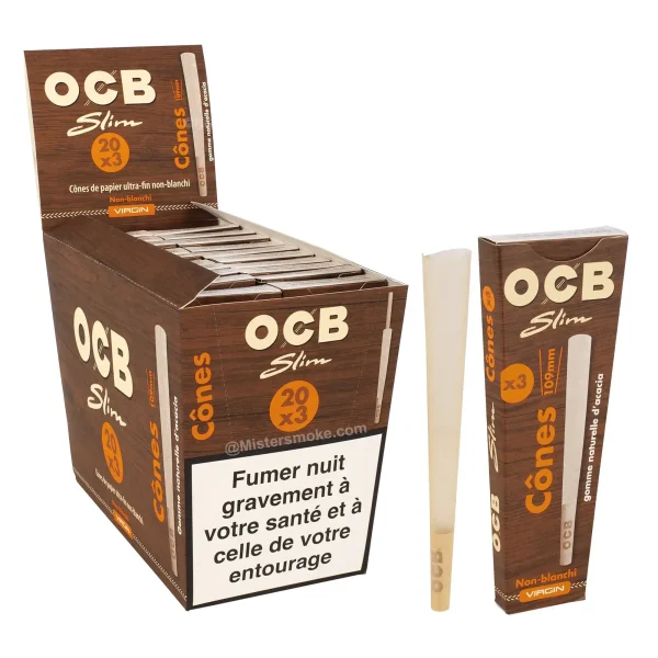 boite de 20 étuis OCB slim cônes