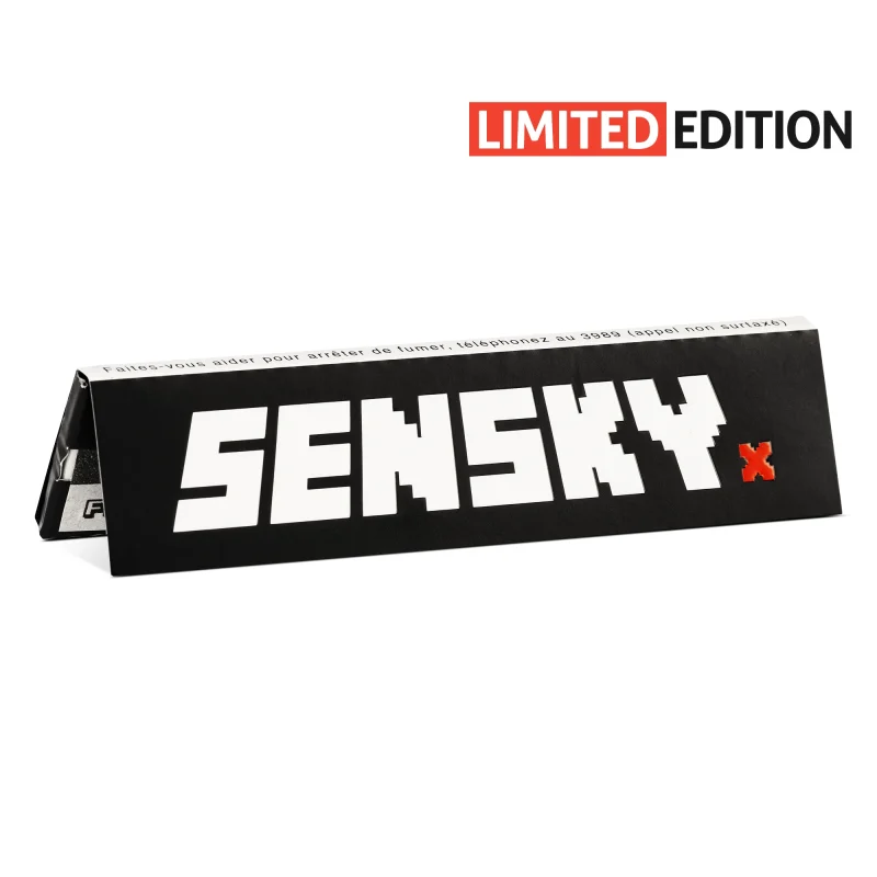 Sensky Slim Retro Gaming, édition limitée, papier à rouler slim avec design inspiré des jeux rétro, idéal pour les fumeurs et collectionneurs.