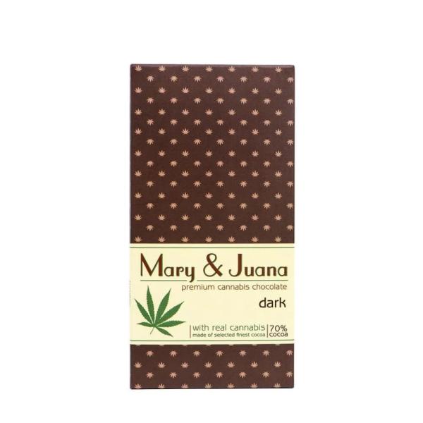 chocolat noir aux graines de chanvre de la marque Mary &amp; Juana