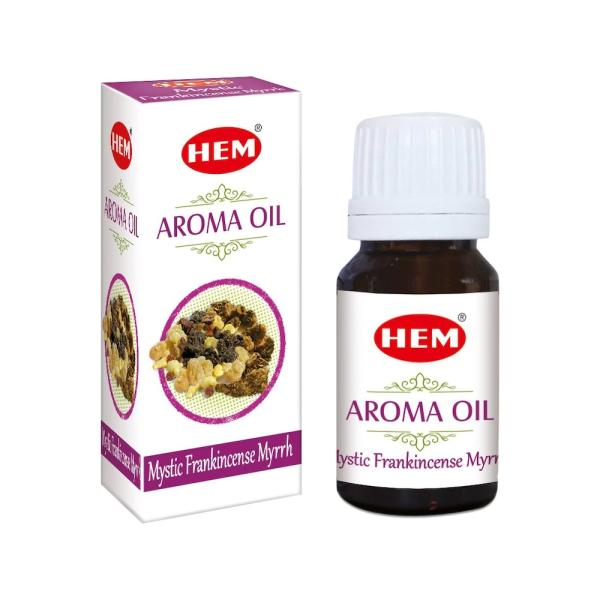 huile parfumée encens et myrrhe de la marque HEM - Flacon de 10 ml