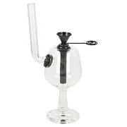 bang en verre original en forme de verre de vin. Format ultra compact seulement 10 cm