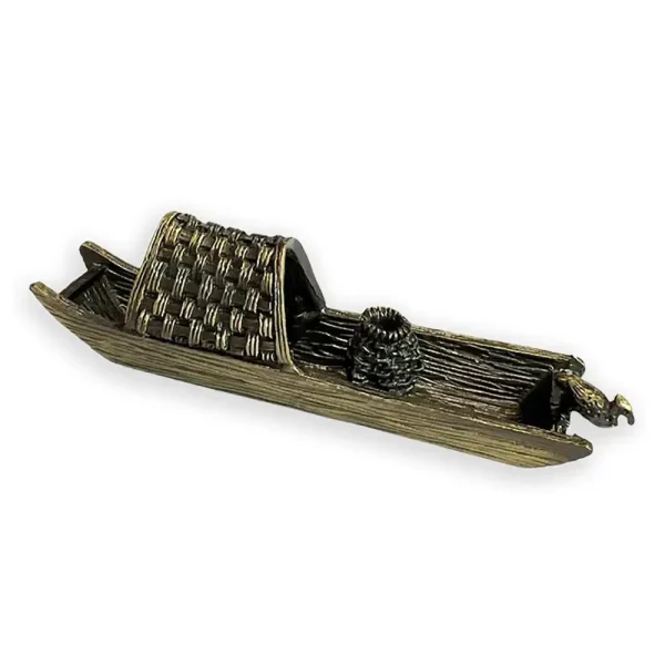 porte encens original design en métal - forme de bateau asiatique