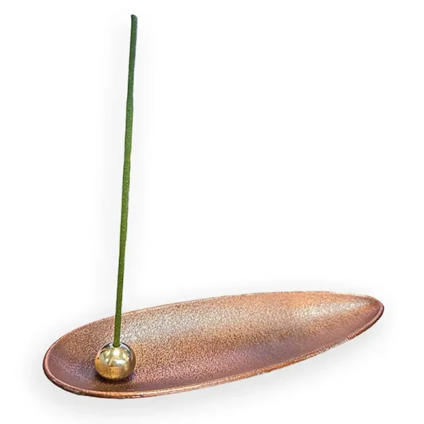 support bruleur encens baton - forme design et épurée - coloris bronze