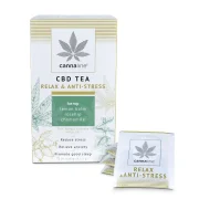 Relaxing CBD herbal tea from Cannaline. Box of 20 bags.