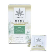 tisane relaxante au CBD de la marque Cannaline. Boite de 20 sachets.