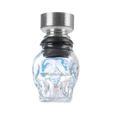 douille pipe en verre tête de mort