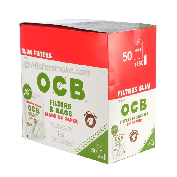 filtres cigarettes OCB bio naturels en papier - boite de