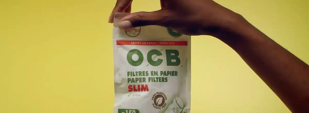 filtres cigarettes OCB en papier, sans plastique.