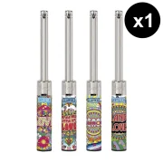 briquet clipper tube plus allume gaz - collection hippie love original