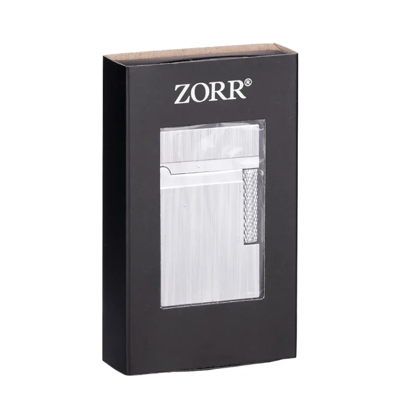 Beau briquet double flamme, tempete et classique - livré dans un étui coffret cadeau.