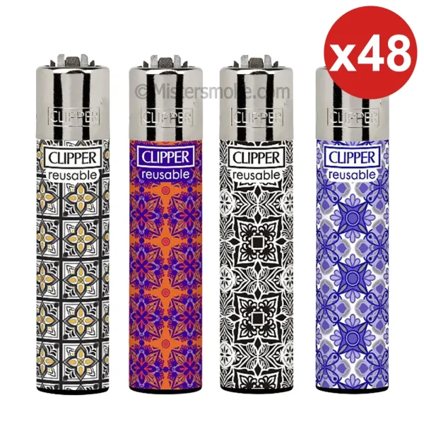 boite de 48 briquets clipper posh pattern