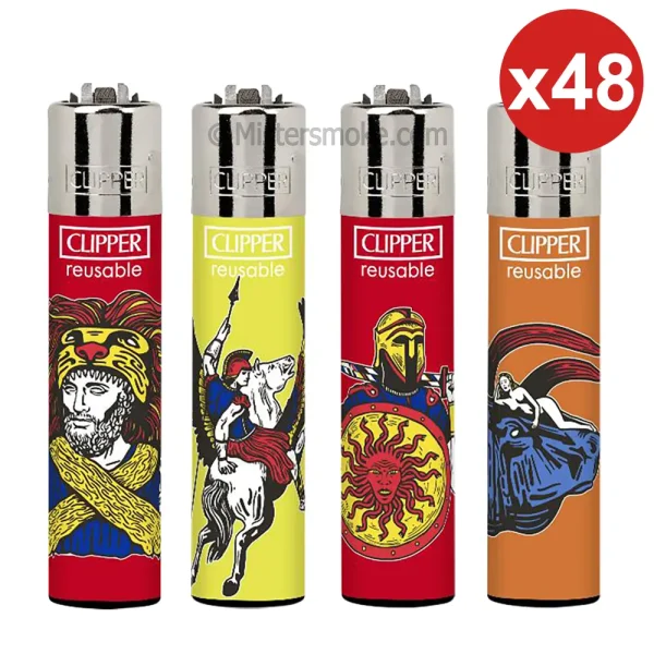 boite de 48 briquets clipper mytologic tattoo