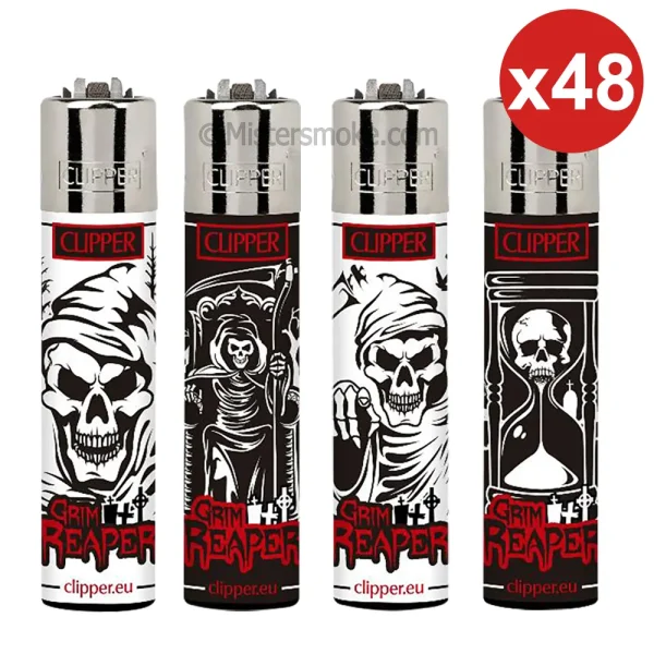 boite de 48 briquets clipper skulls8