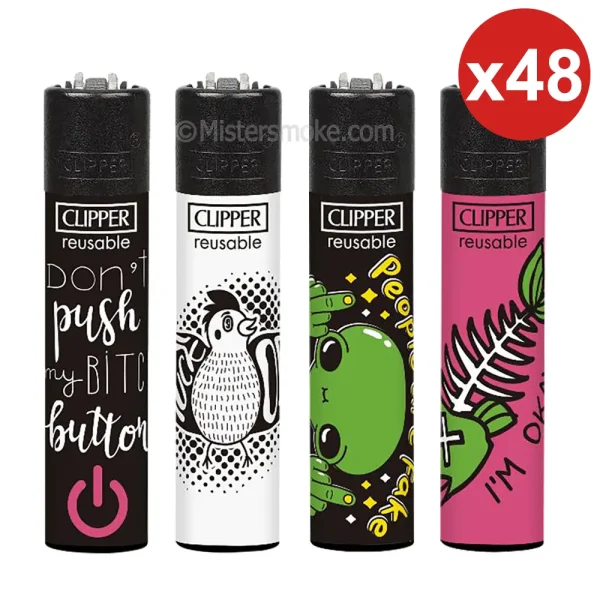 boite de 48 briquets clipper rude af