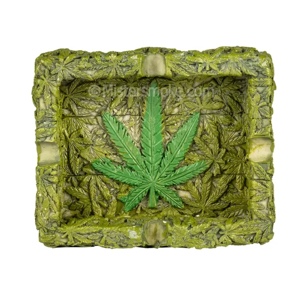 beau cendrier original pas cher feuilles de cannabis
